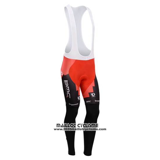 2014 Maillot Ciclismo BMC Noir et Rouge Manches Longues et Cuissard